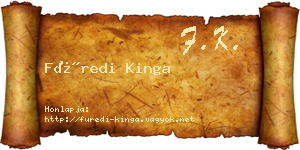 Füredi Kinga névjegykártya