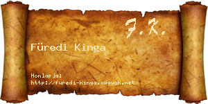 Füredi Kinga névjegykártya
