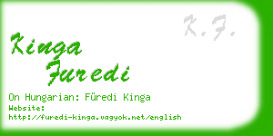 kinga furedi business card